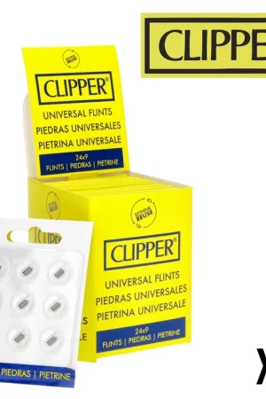 Achat Immédiat 9 PIERRES POUR BRIQUET CLASSIQUE CLIPPER DISPLAY DE 24