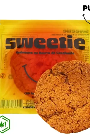 COOKIE CBD SWEETIE GUIMAUVE BEURRE DE CACAHUETE DELTA 9 50MG - CBD 50MG Certifié