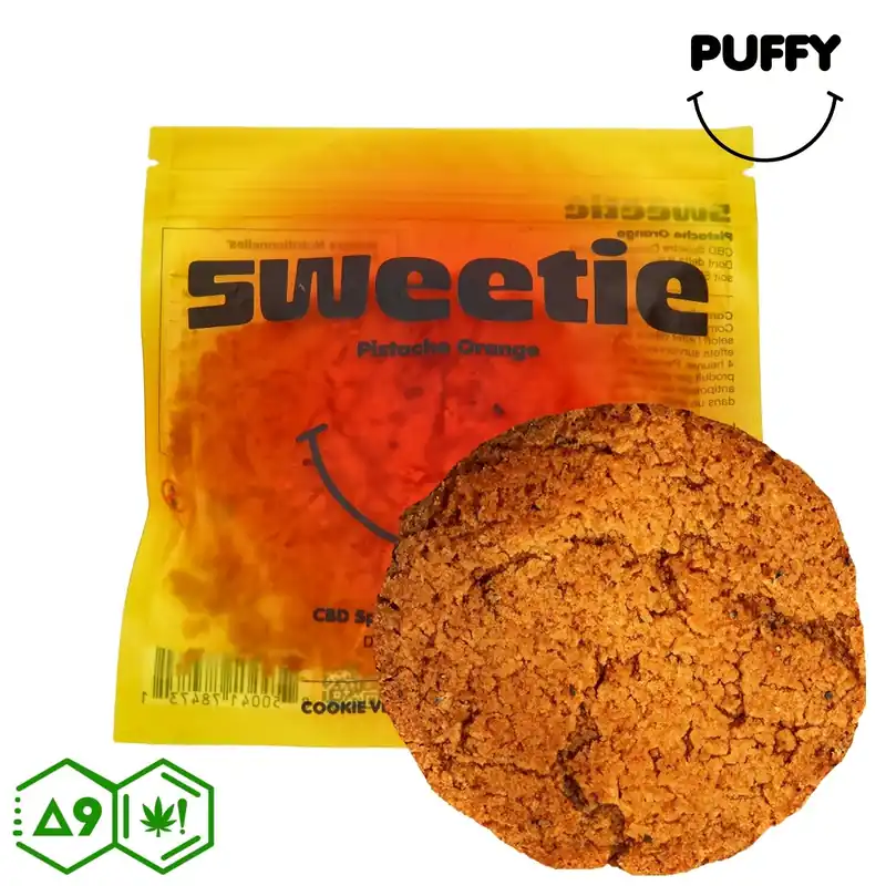 Prix Cassé COOKIE CBD SWEETIE PISTACHE ORANGE DELTA 9 50MG - CBD 50MG