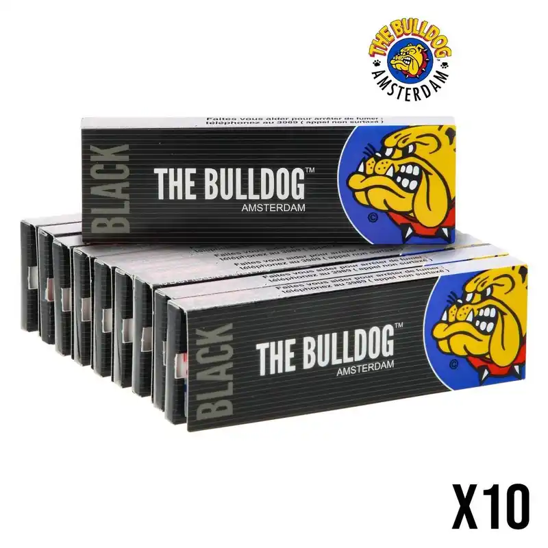 FEUILLES A ROULER THE BULLDOG BLACK 1\\/4 + TIPS X10 Bon Plan