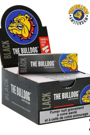 FEUILLES A ROULER THE BULLDOG BLACK 1\\/4 + TIPS X24 Commander Maintenant