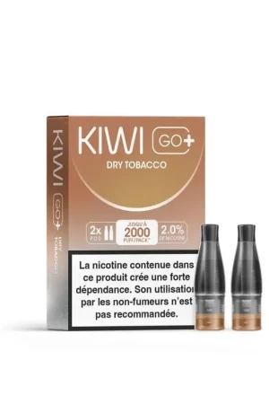 Acheter Direct Cartouches Kiwi Go+ Dry Tobacco - Kiwi Vapor