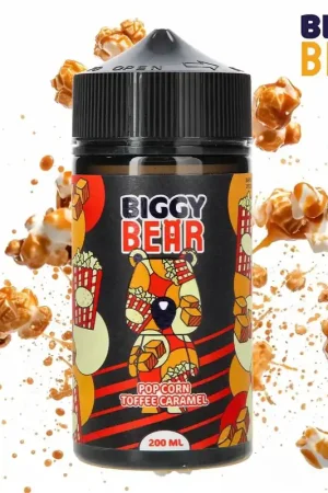 E-LIQUIDE BIGGY BEAR POP CORN TOFFEE CARAMEL 200ML Expédié Aujourd’hui