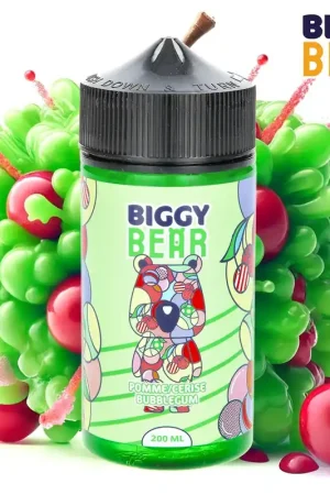 E-LIQUIDE BIGGY BEAR POMME CERISE BUBBLE GUM 200ML Prix Promo