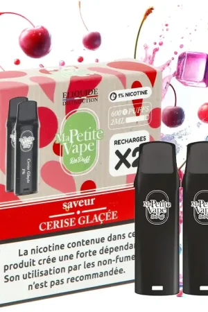 Vente Flash CARTOUCHE MA PETITE VAPE REPUFF CERISE GLACEE 600 PUFFS