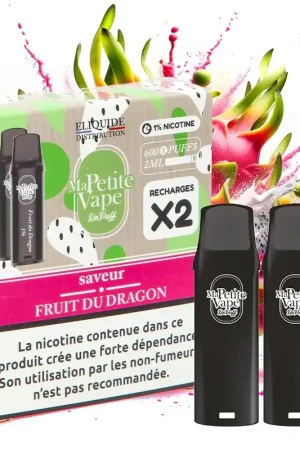 CARTOUCHE MA PETITE VAPE REPUFF FRUIT DU DRAGON 600 PUFFS Haute Qualité