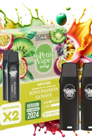 CARTOUCHE MA PETITE VAPE REPUFF KIWI PASSION GOYAVE 600 PUFFS Petit Prix