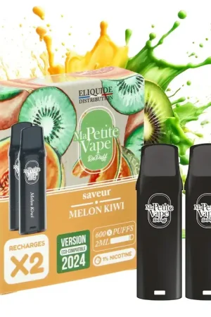 CARTOUCHE MA PETITE VAPE REPUFF MELON KIWI 600 PUFFS Meilleur Prix