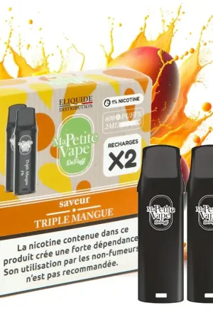 Usine Directe CARTOUCHE MA PETITE VAPE REPUFF TRIPLE MANGUE 600 PUFFS