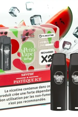 Prix Réduit CARTOUCHE MA PETITE VAPE REPUFF PASTEQUE ICE 600 PUFFS