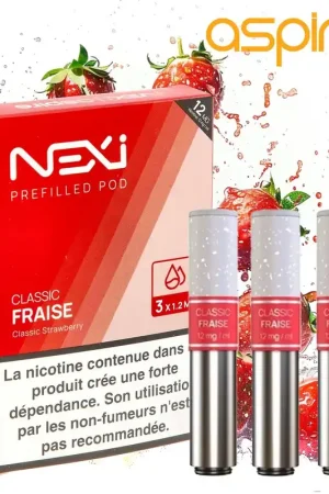 Soldes CARTOUCHE ASPIRE NEXI ONE FRAISE PAR 3