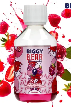 E-LIQUIDE BIGGY BEAR GRENADINE FRAMBOISE FRAISE 200ML Promotion Saisonnière
