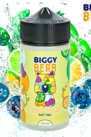 E-LIQUIDE BIGGY BEAR LIMONADE CITRON VERT MYRTILLES 200ML Offre Limitée
