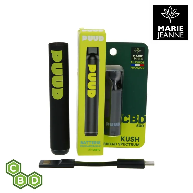 Retour Gratuit MARIE JEANNE PUUD KIT KUSH 500MG 600 PUFFS