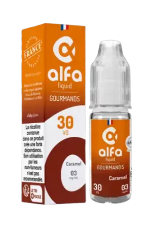 E Liquide CARAMEL 70/30 10 ml - Alfaliquid Prix Réduit