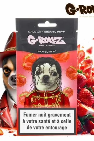 Certifié FEUILLES BLUNT CHANVRE G-ROLLZ STRAWBERRY POP PAR 4