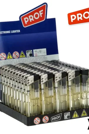 Offre Du Jour BRIQUET ELECTRONIQUE PROF TRANSPARENT X50