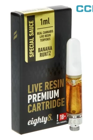 CARTOUCHE EIGHTY8 RESINE BANANA RUNTZ 1ML Top Vente
