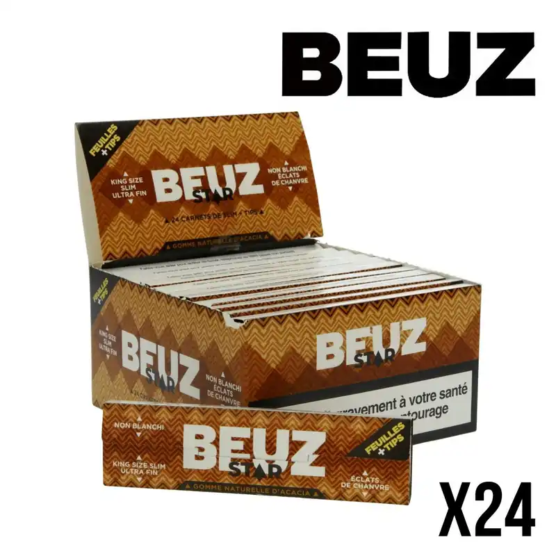 FEUILLES A ROULER BEUZ SLIM STAR + TIPS X24 Achetez Aujourd’hui