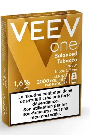Authentique Recharges Veev Balanced Tobacco (x2) - Veev One
