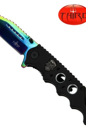 Acheter En Ligne COUTEAU THIRD TETE DE MORT RAINBOW