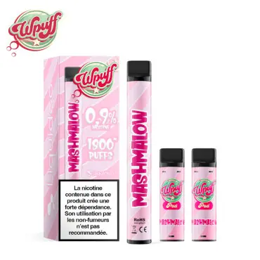 Kit Puff Wpuff 1800 1 Batterie + 3 Pods Mashmalow Liquideo Marque
