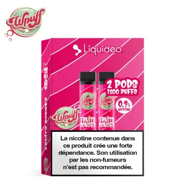 2 Recharges Puff Fruits Rouges Wpuff 1800 Liquideo Vente Directe