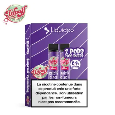 Meilleur Choix 2 Recharges Puff Raisin Glacé 1800 Wpuff Liquideo