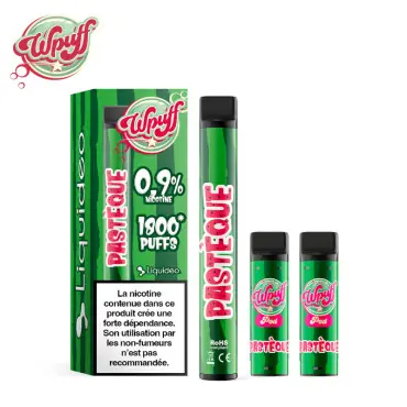 Kit Puff Wpuff 1800 1 Batterie + 3 Pods Pastèque Liquideo Certifié