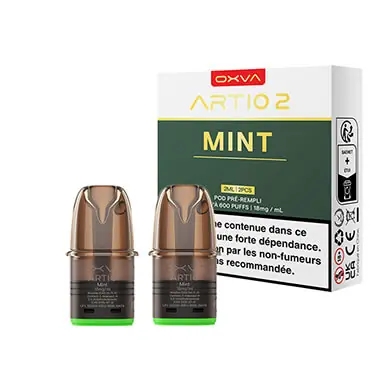 Capsules Artio 2 Mint - OXVA Prix Cassé