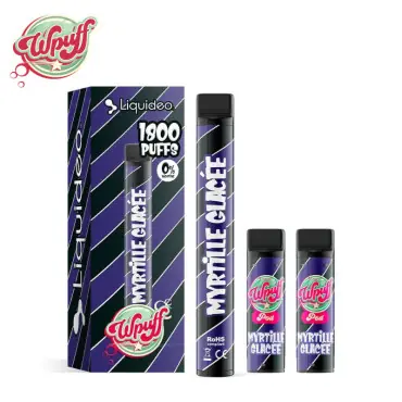 Offre Limitée Kit Puff Wpuff 1800 1 Batterie + 3 Pods Myrtille Glacée Liquideo