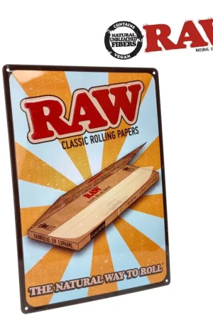 Achat Immédiat PANNEAU METAL RAW RETRO