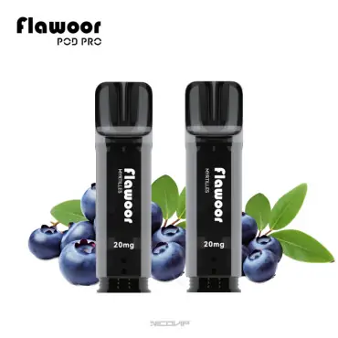 2 Recharges Puff Myrtille Flawoor Pod Pro Promotion Saisonnière