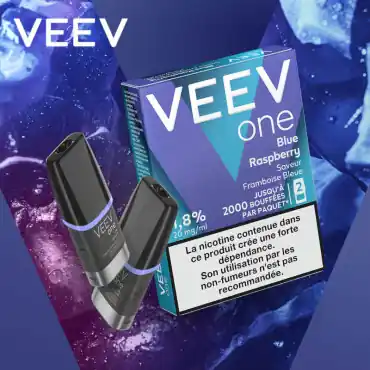 Offre Spéciale 2 Recharges Puff Blue Raspberry Framboise Bleue Veev One
