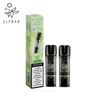 2 Recharges Puff Fraise Kiwi Elfa pro Elfbar Retour Gratuit