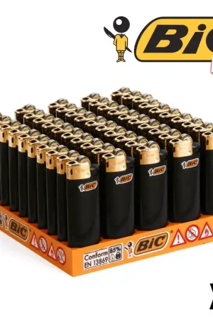 Commander Maintenant BRIQUET BIC MINI BLACK AND GOLD X50
