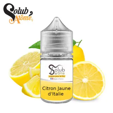 Authentique Arôme Citron Jaune d'Italie Solubarome 30ml
