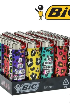 BRIQUETS BIC PEAUX LEOPARDS X50 Dernier Modèle