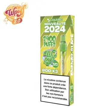 Kit Puff + 3 Pods Ananas Glacé Wpuff 2.0 Liquideo Haute Qualité
