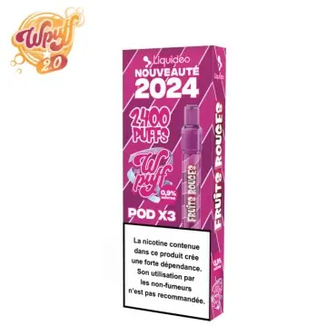 Kit Puff + 3 Pods Fruits Rouges Wpuff 2.0 Liquideo Promotion Saisonnière