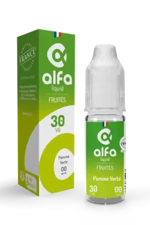 Soldes E Liquide POMME VERTE 70/30 10 ml - Alfaliquid