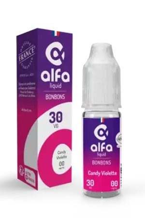 Super Prix E Liquide CANDY VIOLETTE 70/30 10 ml - Alfaliquid