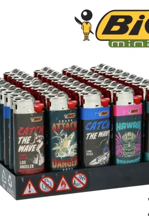 Retour Gratuit BRIQUET BIC MINI BORN TO SURF X50