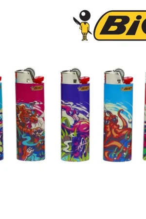 BRIQUET BIC ANIMAL PSYCHEDELIA X5 Pas Cher