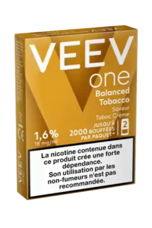 Vente Directe Cartouche pré remplie VEEV ONE BALANCED TOBACCO - Veev