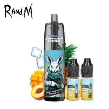 Populaire Kit Puff Tornado 15000 Peach Pineapple Mango White Rabbit Randm