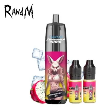 Kit Puff Tornado 15000 Dragon Fruit Ice White Rabbit Randm Offre Spéciale