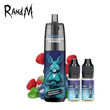 Kit Puff Tornado 15000 Blueberry Raspberry White Rabbit Randm Jusqu’à Épuisement Des Stocks