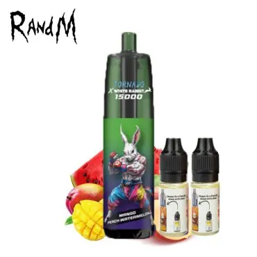 Kit Puff Tornado 15000 Mango Peach Watermelon White Rabbit Randm Livraison Gratuite