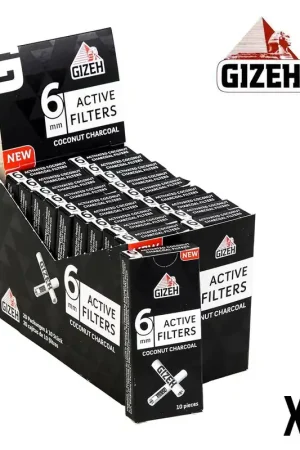 Paiement Sécurisé FILTRE GIZEH CHARBON ACTIF COCO 6MM X20